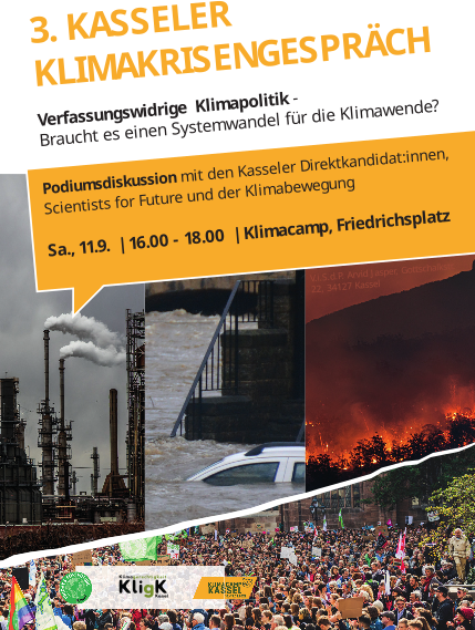 Flyer zum 3. Kasseler Klimakrisengespräch